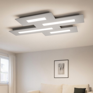 Top light wally plafoniera per soggiorno grigio design moderna