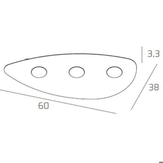 Plafoniera per cucina bianca shape toplight