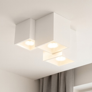 Plafoniera da soffitto per cucina moderna bianca 3 luci