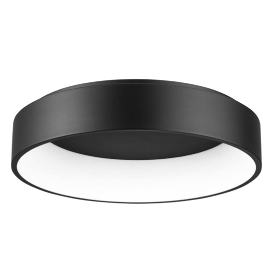 Plafoniera led 42w 3000k nera rotonda