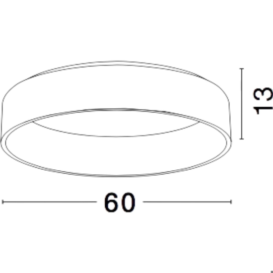 Plafoniera led 42w 3000k nera rotonda