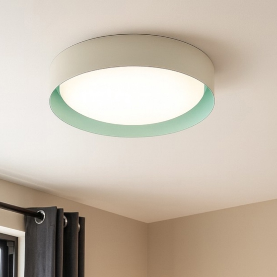 Plafoniera led 22w 3000k sabbia verde crew 2 linea light
