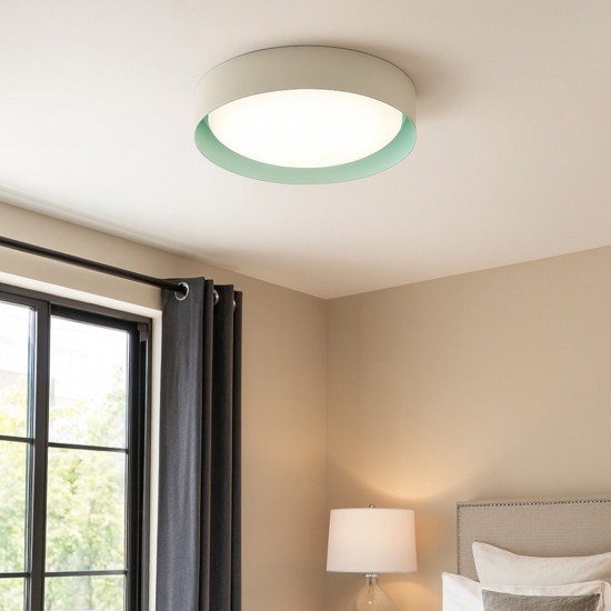 Plafoniera led 22w 3000k sabbia verde crew 2 linea light