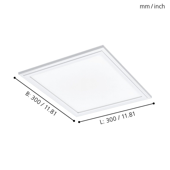 Pannello led 30x30 da incasso o plafoniera 16w 4000k eglo salobrena