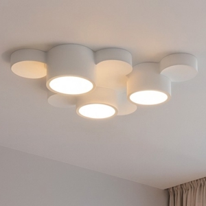 Plafoniera di gesso bianca moderna design chio sforzin