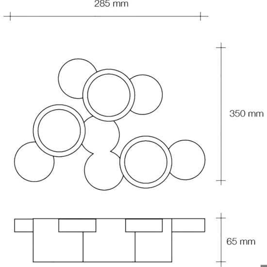 Plafoniera di gesso bianca moderna design chio sforzin