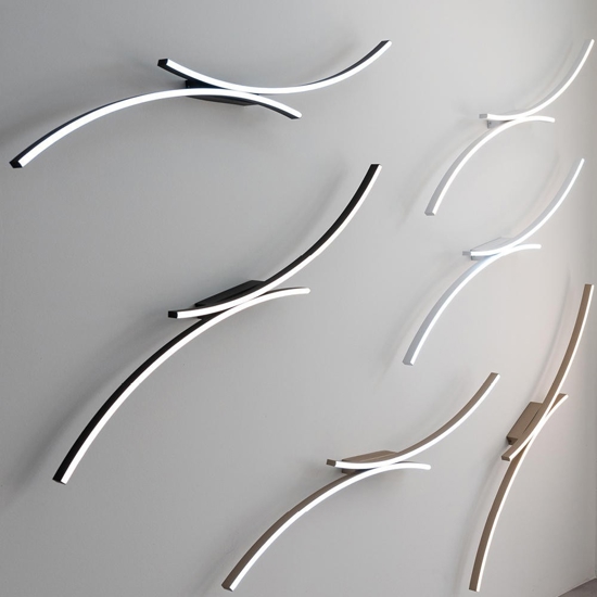 Vivida hyperbola bianca plafoniera led 40w 3000k 4000k design moderna