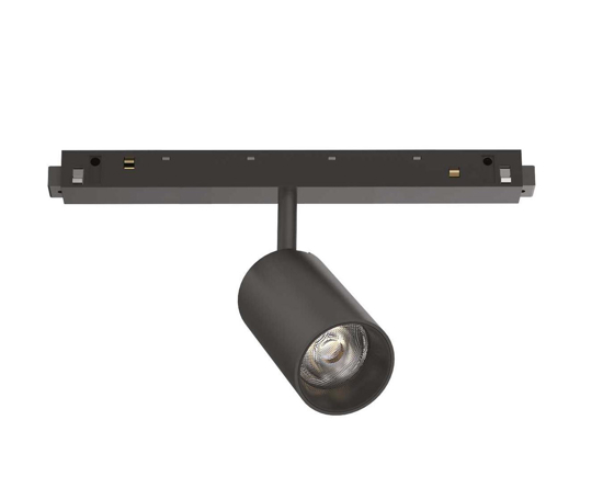 Faretto led 8w 3000k magnetico orientabile nero osram binario monofase 48v