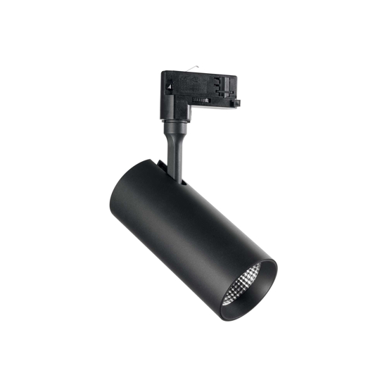 Faretto led 8w 3000k magnetico orientabile nero osram binario monofase 48v