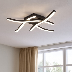 Plafoniera nera led 20w 4000k per soggiorno