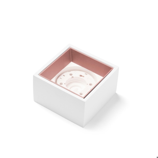 Nasso sforzin plafoniera moderna di gesso quadrata bianco rame
