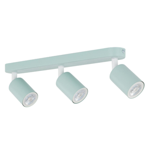 Plafoniera colore verde menta con 3 faretti orientabili