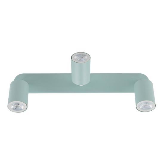 Plafoniera colore verde menta con 3 faretti orientabili
