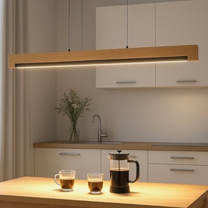 Camacho eglo lampadario in legno per cucina nero led 25w 3000k dimmerabile