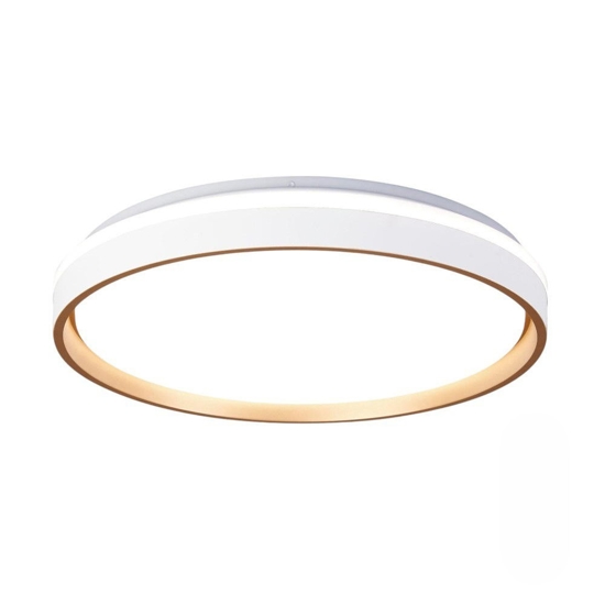 Plafoniera moderna bianco oro led 55w cct con telecomando