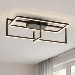 Plafoniera led design moderna per camera da letto nera