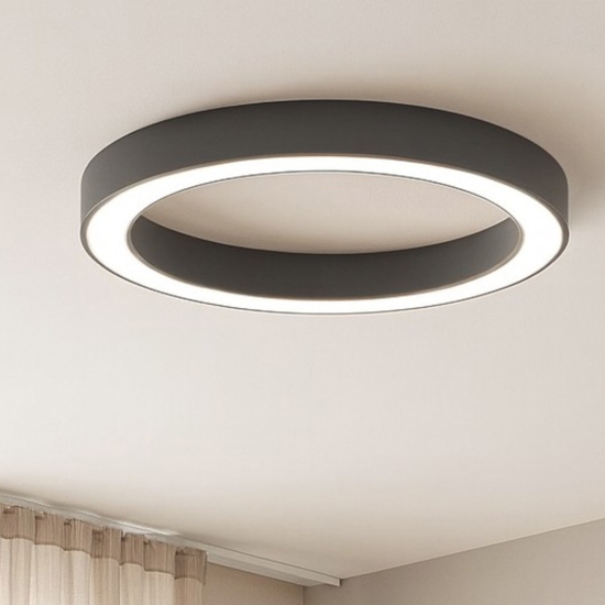 Gea luce flor plafoniera nera led 60w 3000k