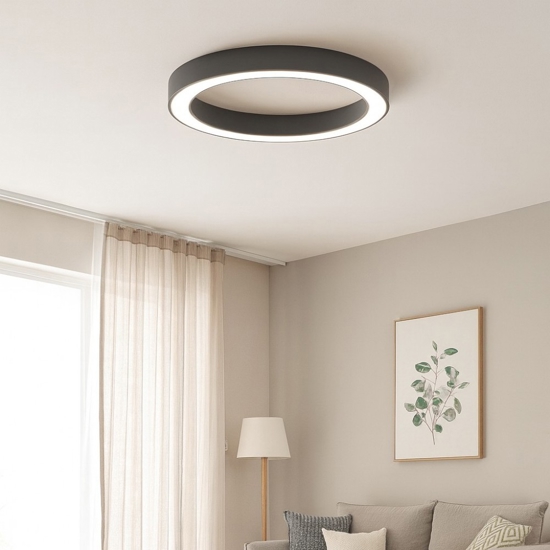 Gea luce flor plafoniera nera led 60w 3000k
