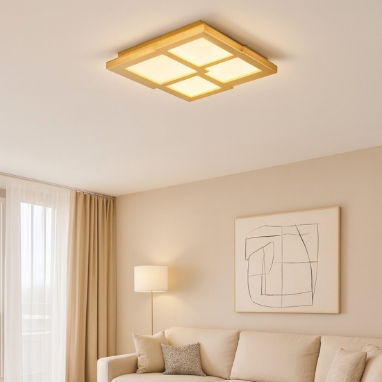 Pl passpartou gr ondaluce plafoniera led oro moderna