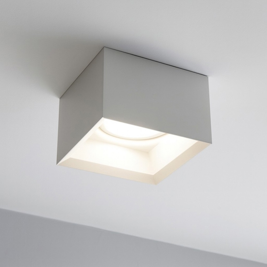 Plafoniera per cucina di gesso ceramico bianco moderna fp