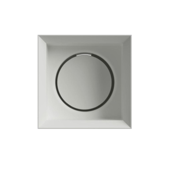 Plafoniera per cucina di gesso ceramico bianco moderna fp