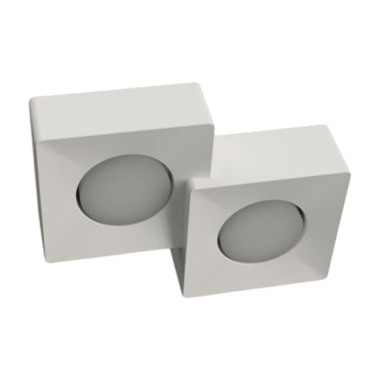 Plafoniera da soffitto per cucina bianca 2 luci