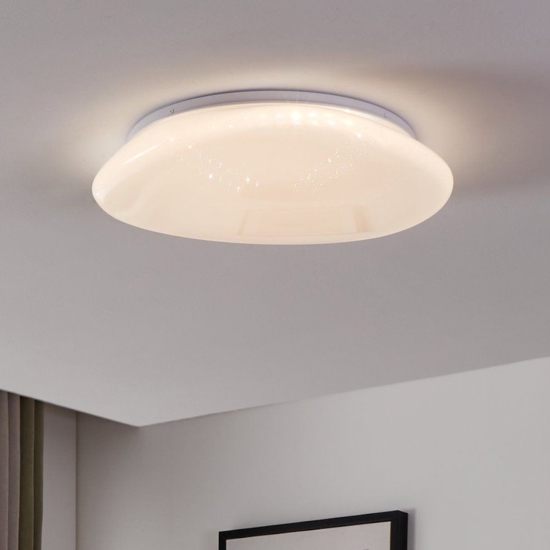 Sileras z eglo plafoniera moderna effetto cristallo led rgb cct 2700k a 6500k