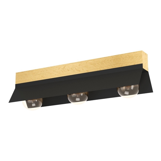 Tarrafo eglo plafoniera moderna nera 3 luci