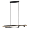 Boyal eglo lampadario in legno da cucina moderno led 40,5w 3000k dimmerabile