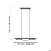Boyal eglo lampadario in legno da cucina moderno led 40,5w 3000k dimmerabile
