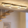 Boyal eglo plafoniera di legno led 36w 3000k 3 luci design
