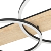 Boyal eglo plafoniera di legno led 36w 3000k 3 luci design