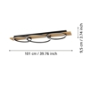 Boyal eglo plafoniera di legno led 36w 3000k 3 luci design