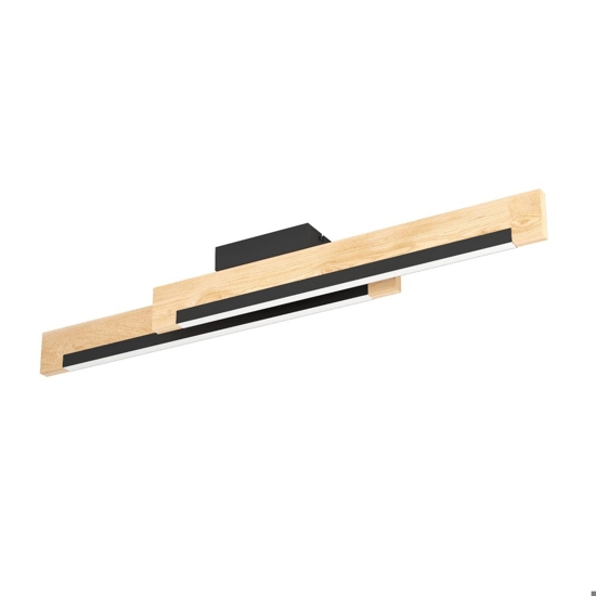 Camacho eglo plafoniera moderna in legno led 3000k dimmerabile