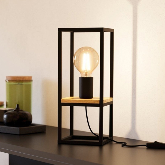 Libertad eglo lampada da tavolo nera design minimal