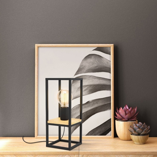 Libertad eglo lampada da tavolo nera design minimal