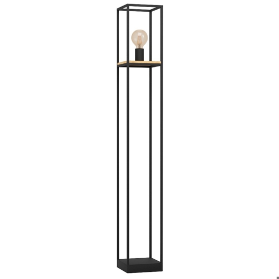 Libertad eglo lampada da terra moderna rettangolare nera