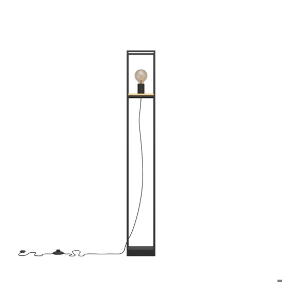 Libertad eglo lampada da terra moderna rettangolare nera