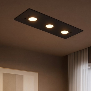 Plafoniera vetro marrone moderna toplight path
