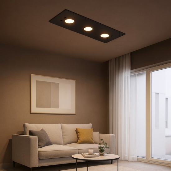 Plafoniera vetro marrone moderna toplight path