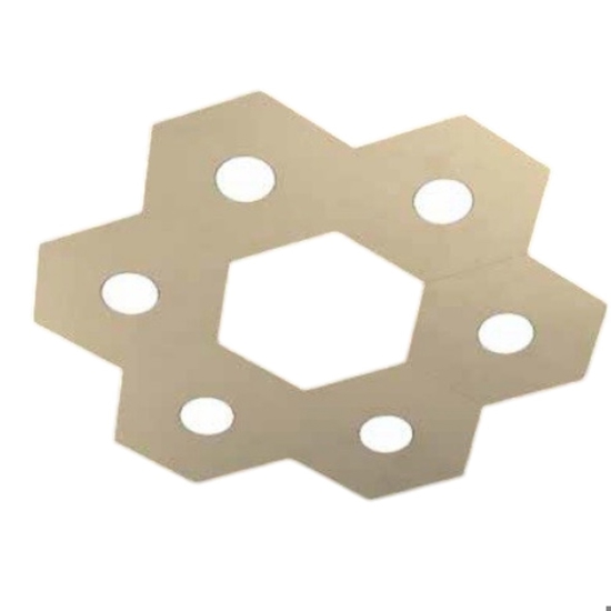 Plafoniera 6 lampadine sostituibili design moderna colore sabbia
