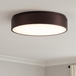 Plafoniera led 42w 3000k moderna 60cm cerchio marrone