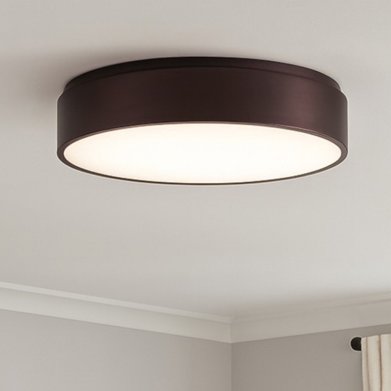 Plafoniera led 42w 3000k moderna 60cm cerchio marrone