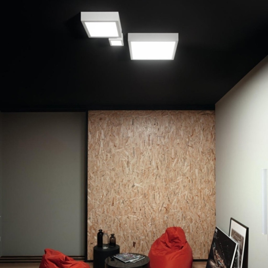 Plafone bianco linea light box sq led 7w 4000k