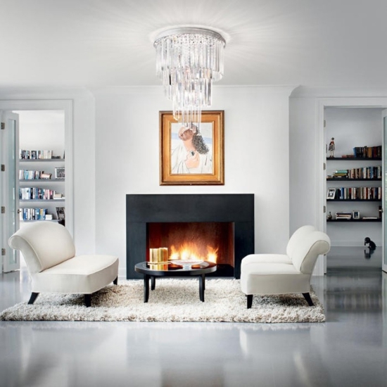 Ideal lux carlton pl12 plafoniera cristalli cromo