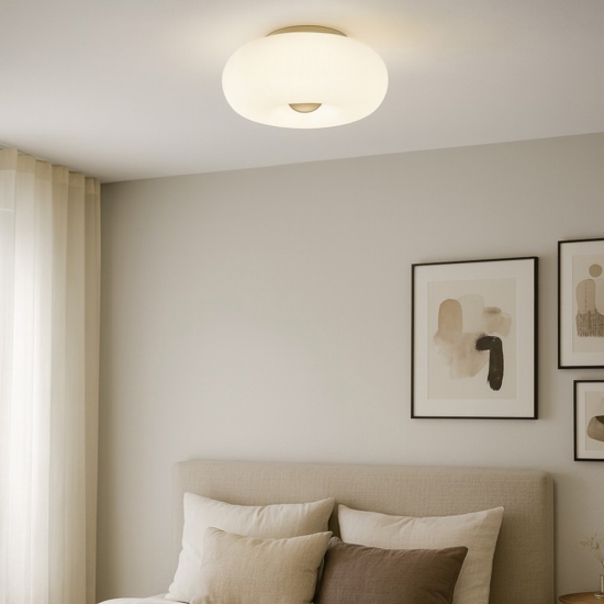 Arizona pl3 plafoniera vetro plissettato ottone ideal lux Arizona pl3 plafoniera vetro plissettato ottone ideal lux