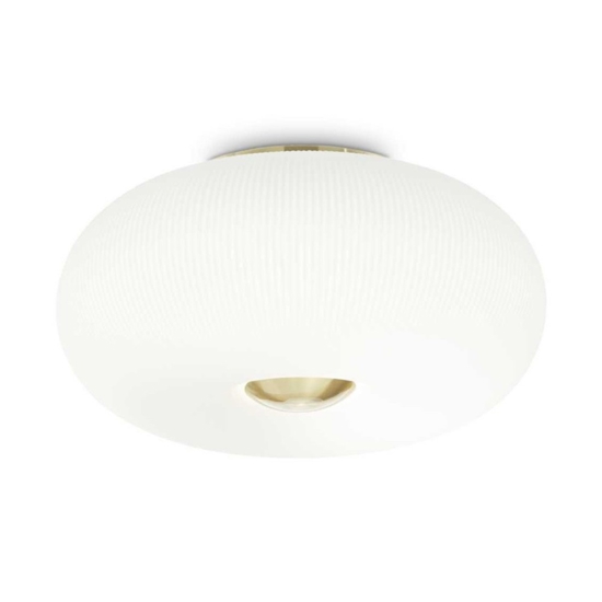 Arizona pl3 plafoniera vetro plissettato ottone ideal lux Arizona pl3 plafoniera vetro plissettato ottone ideal lux