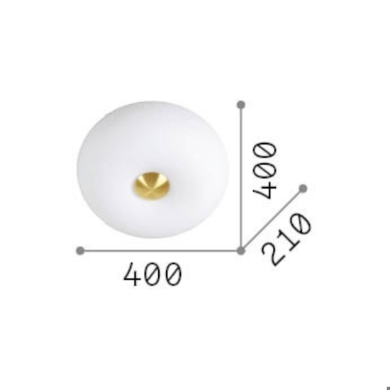 Arizona pl3 plafoniera vetro plissettato ottone ideal lux Arizona pl3 plafoniera vetro plissettato ottone ideal lux