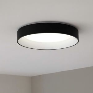 Ziggy pl d060 ideal lux plafoniera cucina led 3000k rotonda nera