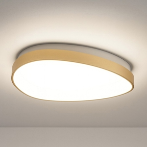 Plafoniera per soffitto led gemini pl d042 ideal lux ovale ottone 3000k